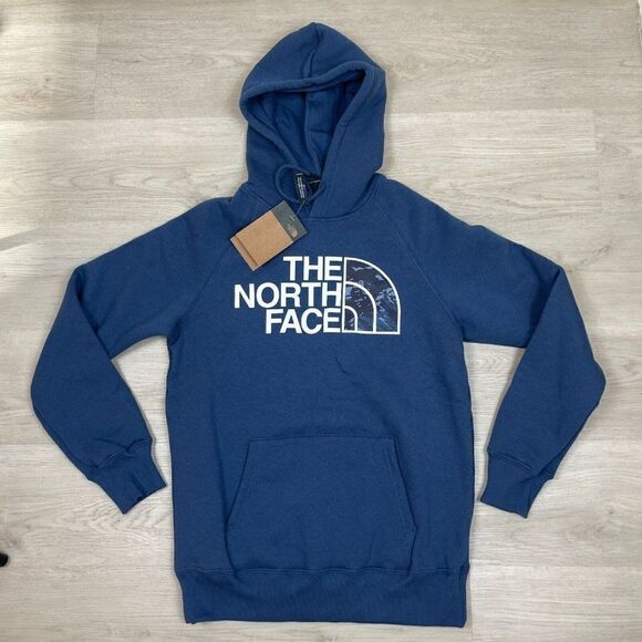 The North Face Half Dome Hoodie Sweatshirt Womens Small Blue - Picture 1 of 3